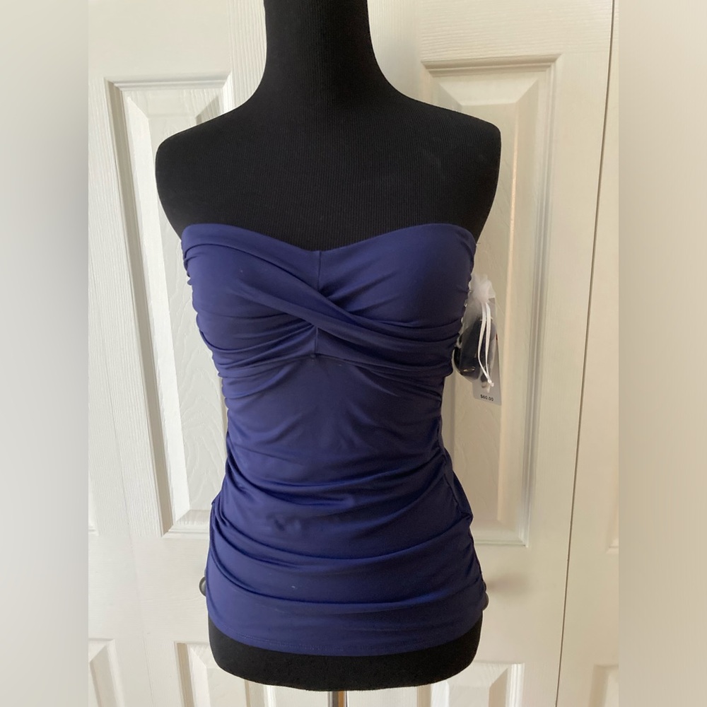 NWT Women’s Anne Cole Twist Front Bandeaukini Swim Top SZ XS - Picture 6 of 11